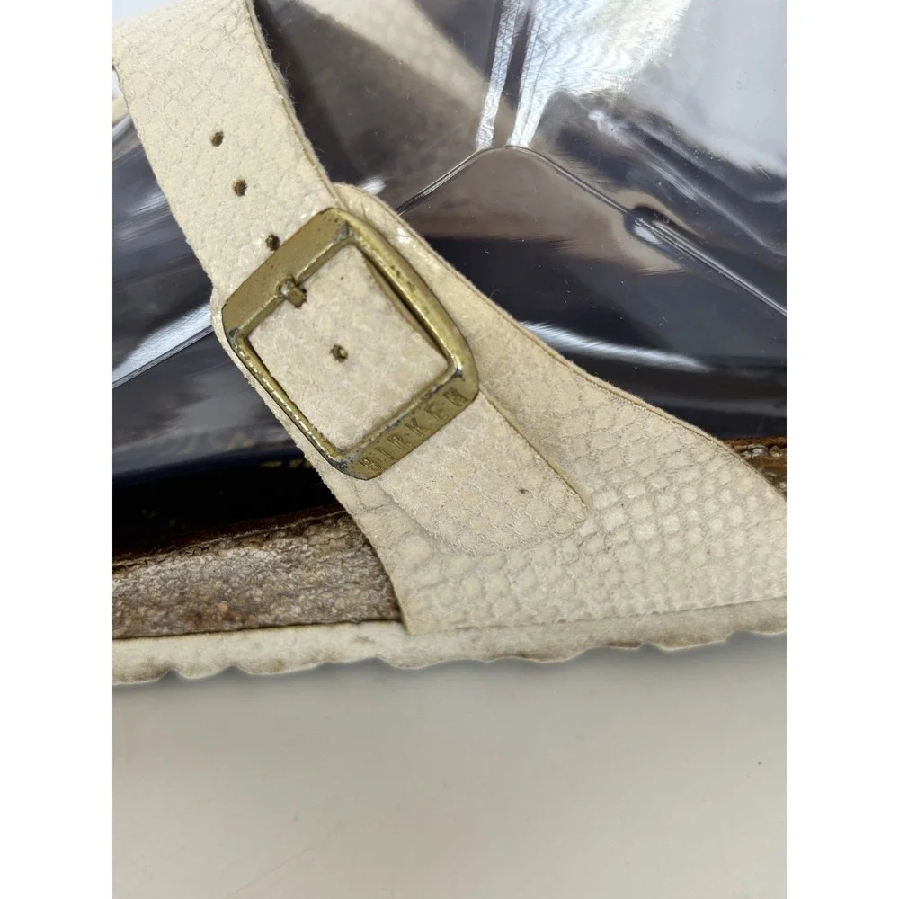 Birkenstock Gizeh Women Slip On Sandals‎ Snake Skin Metallic Size 40/9-9.5 US